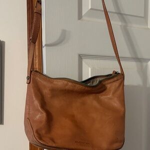 American Leather Crossbody Bag in Tan